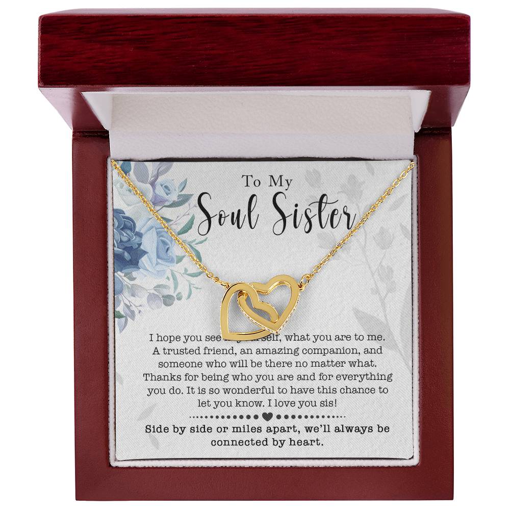 Soul Sister - Hearts Necklace Interlocking Hearts Necklace