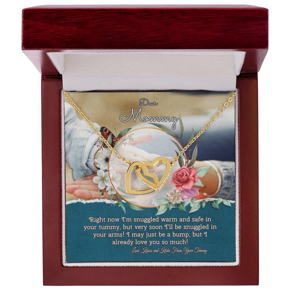 Mom To Be Gift Pregnancy Gift For Mom To Be Mommy Present From Unborn Baby Gift For Expecting Moms Interlocking Hearts Necklace