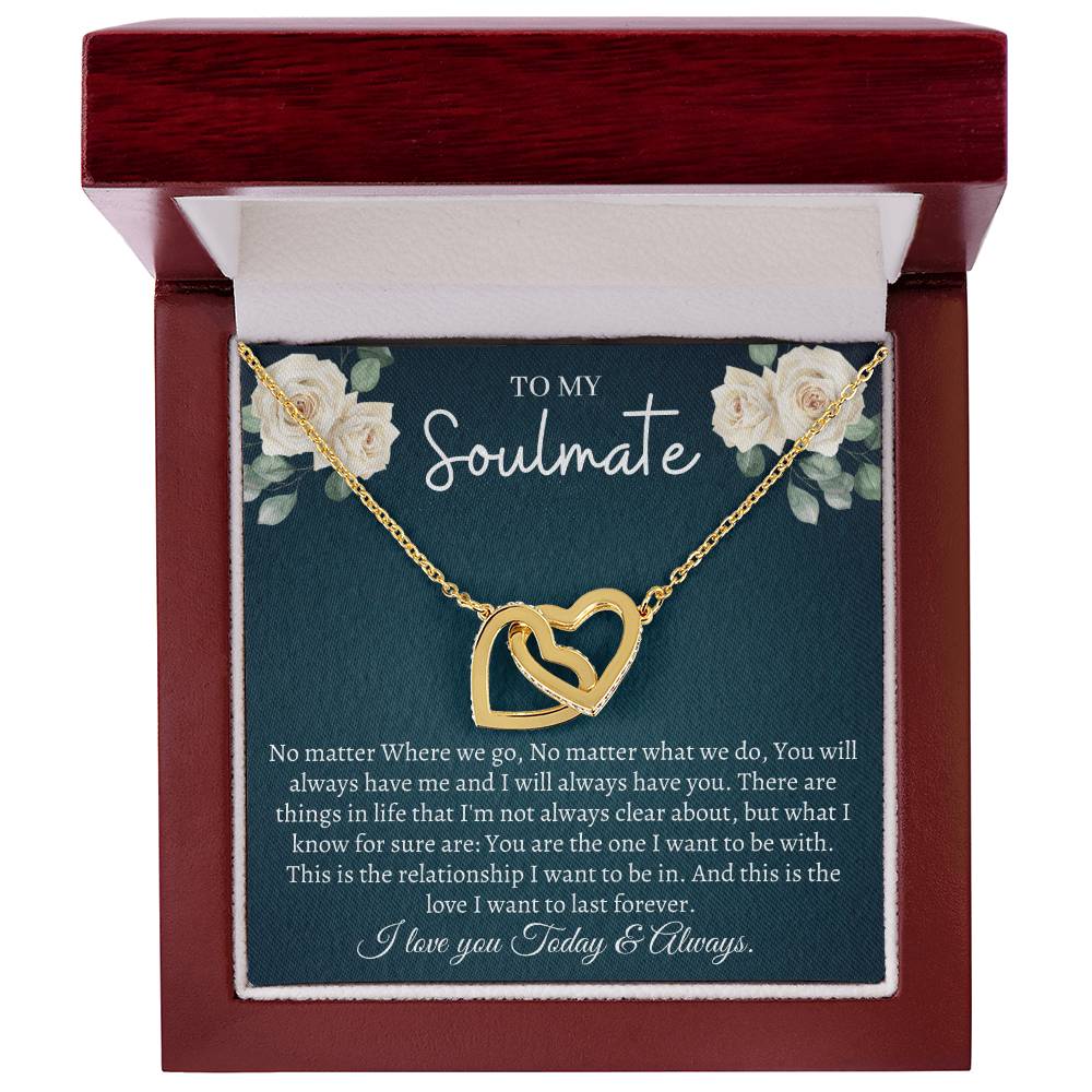 Interlocking Necklace Soulmate Interlocking Hearts Necklace
