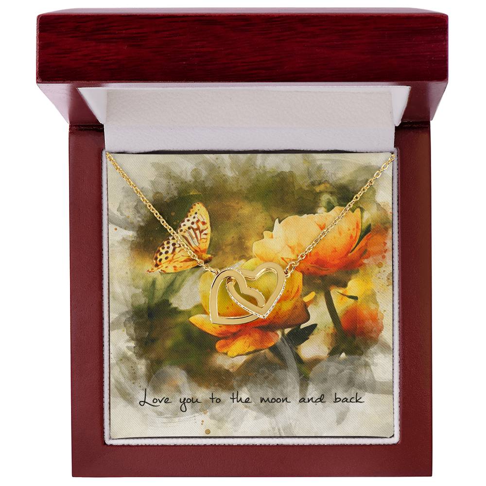 Interlocking Hearts Necklace – Butterfly Message Card