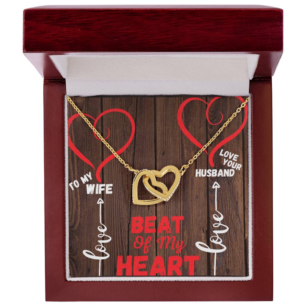 Beat Of My Heart Interlocking Hearts For My Wife Interlocking Hearts Necklace