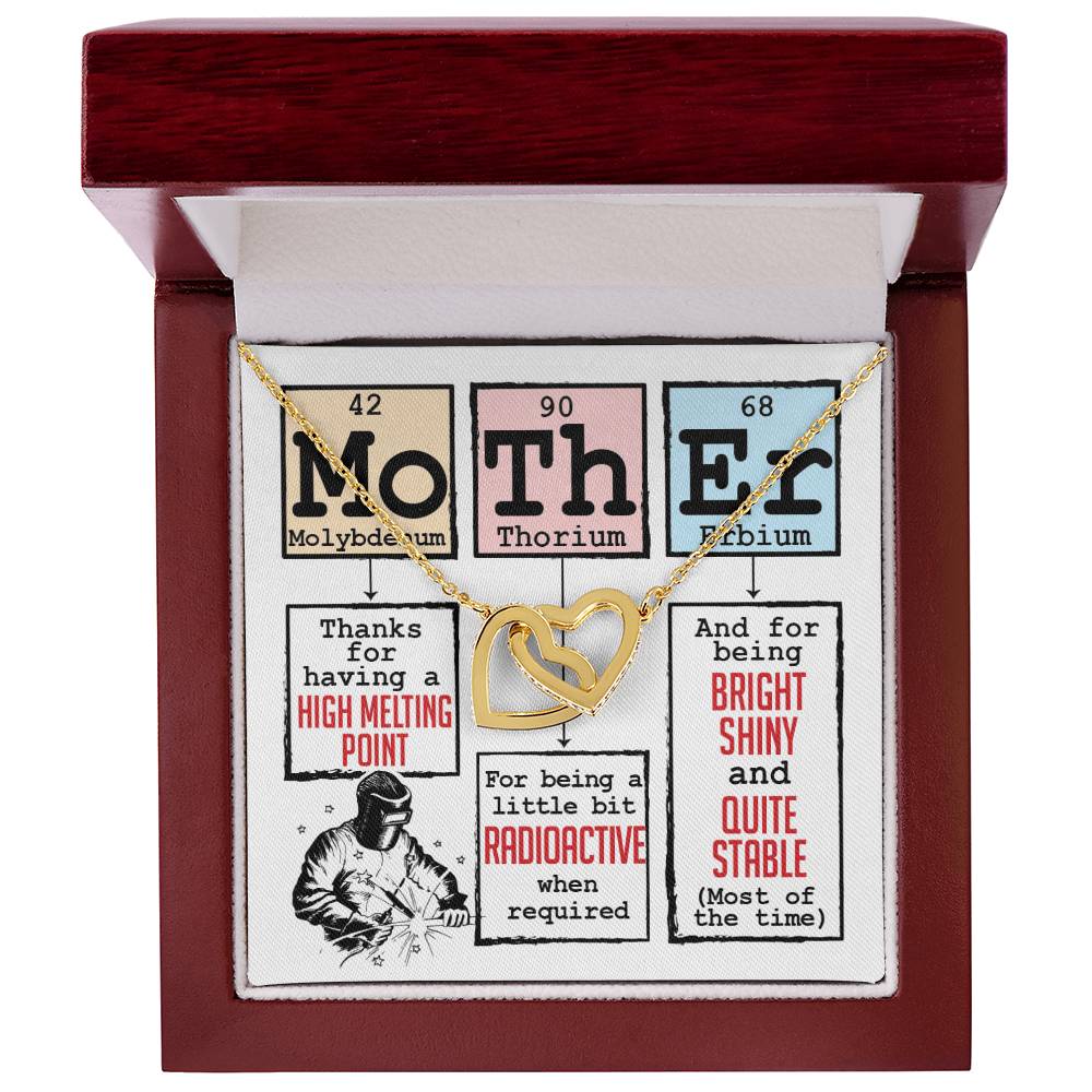 Gift For Mom- Interlocking Heart Necklace Interlocking Hearts Necklace