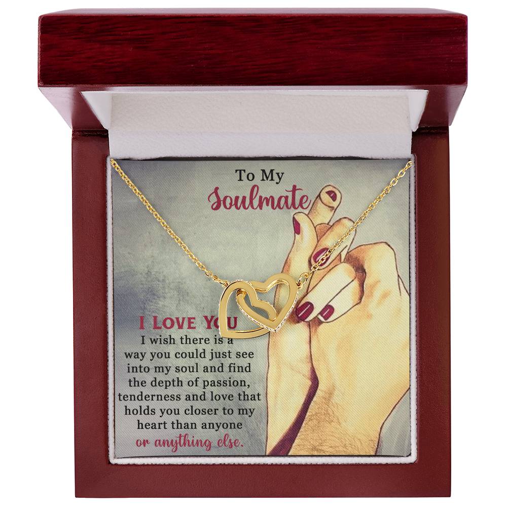 Interlocking Necklace For Soulmate Wife Interlocking Hearts Necklace