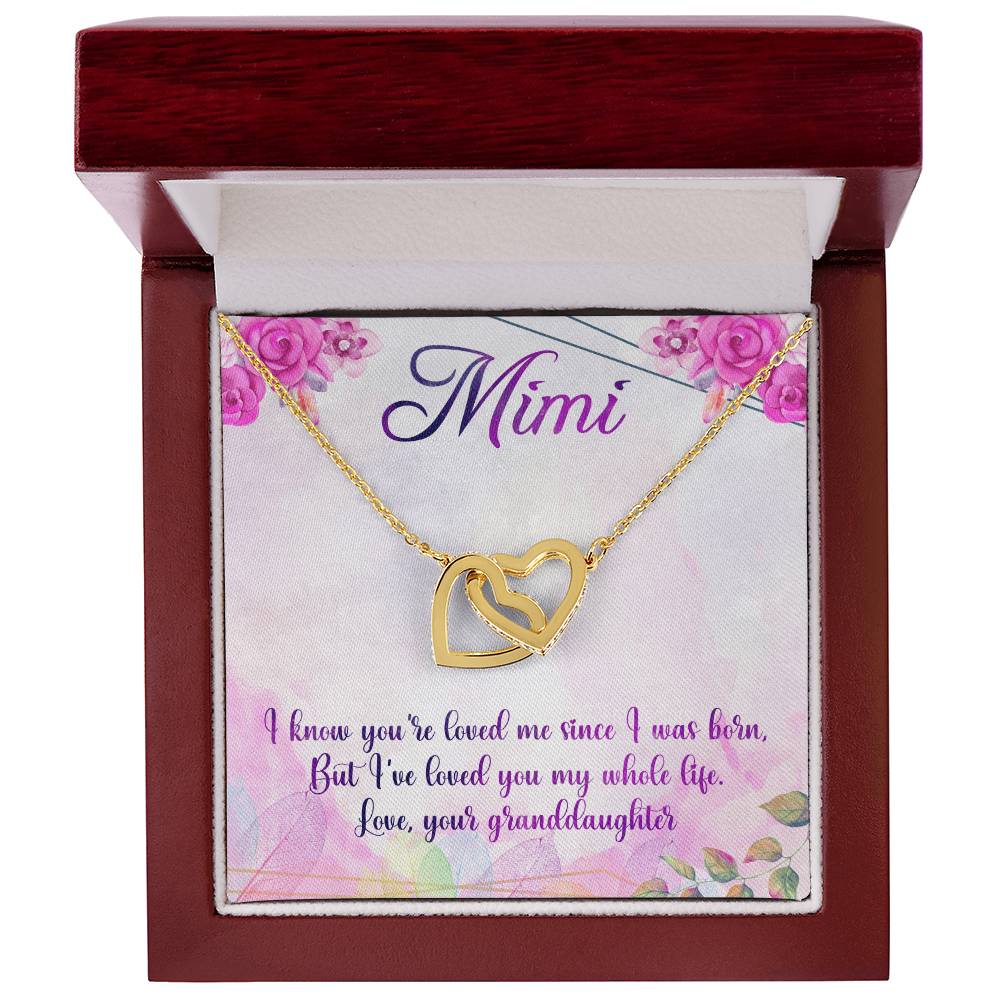 Mimi Interlocking Hearts Necklace Message Card