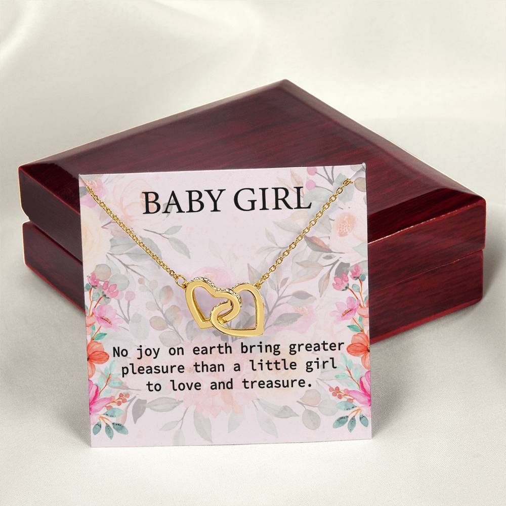 Mom To Be Gift Necklace It'S A Girl Necklace Gift New Baby Girl Gift For Mom It'S A Girl Jewelry Interlocking Hearts Necklace