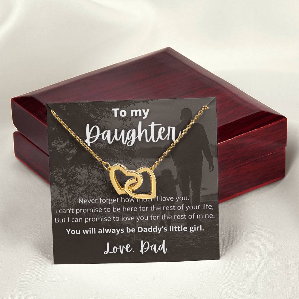 Interlocking Hearts Necklace - Daughter Gift