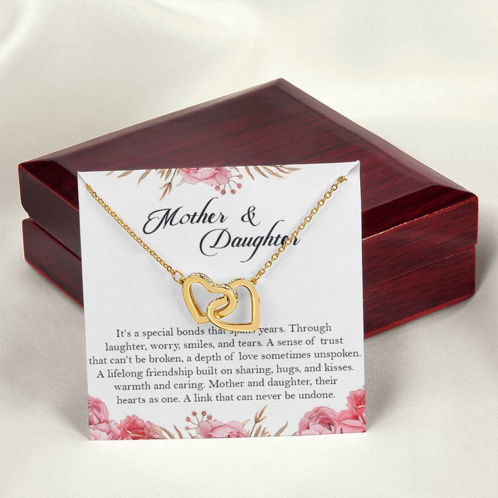 Interlocking Heart Necklace Mother And Daughter Interlocking Hearts Necklace