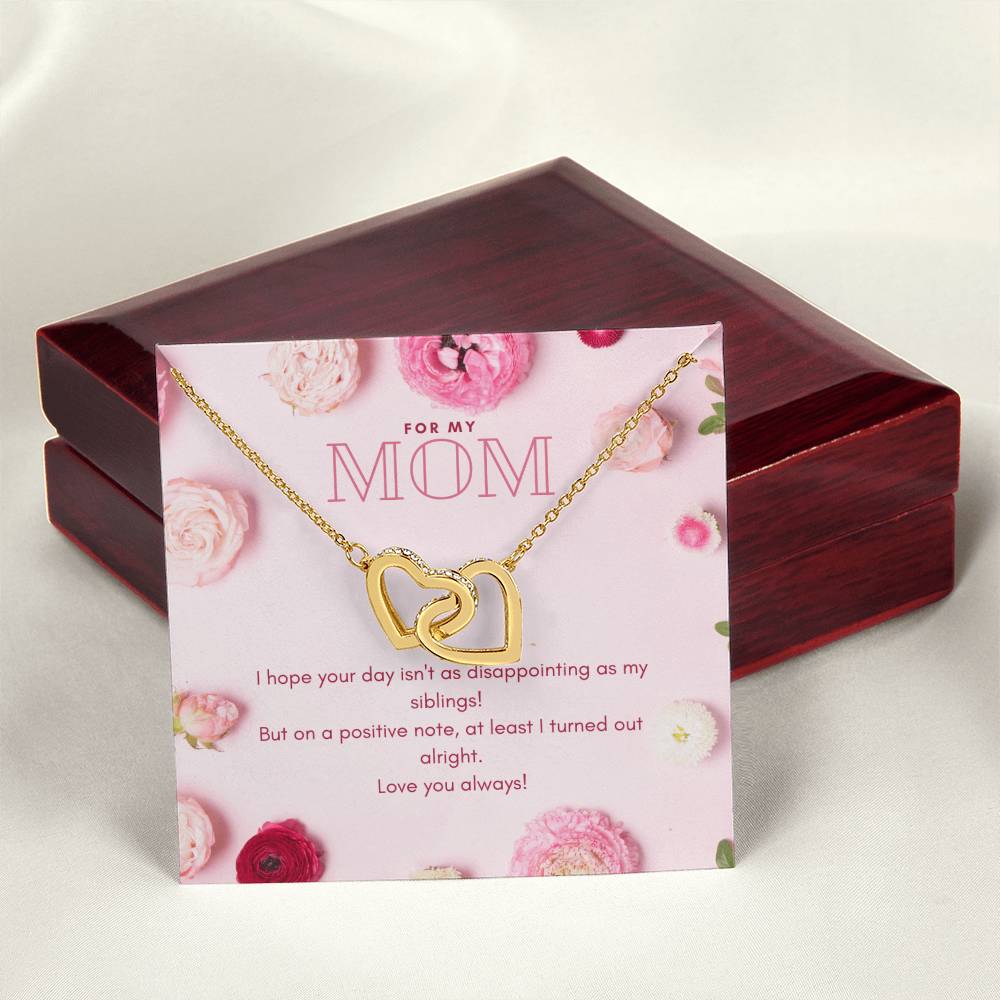 I Turned Out Alright Interlocking Hearts Necklace