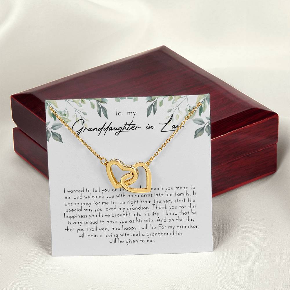 To My Granddaughter-In-Law Gift I Wanted To Tell You Interlocking Hearts Necklace