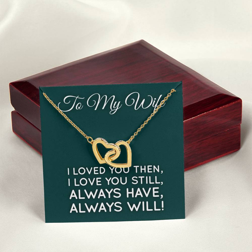 I Love You Interlocking Hearts Necklace