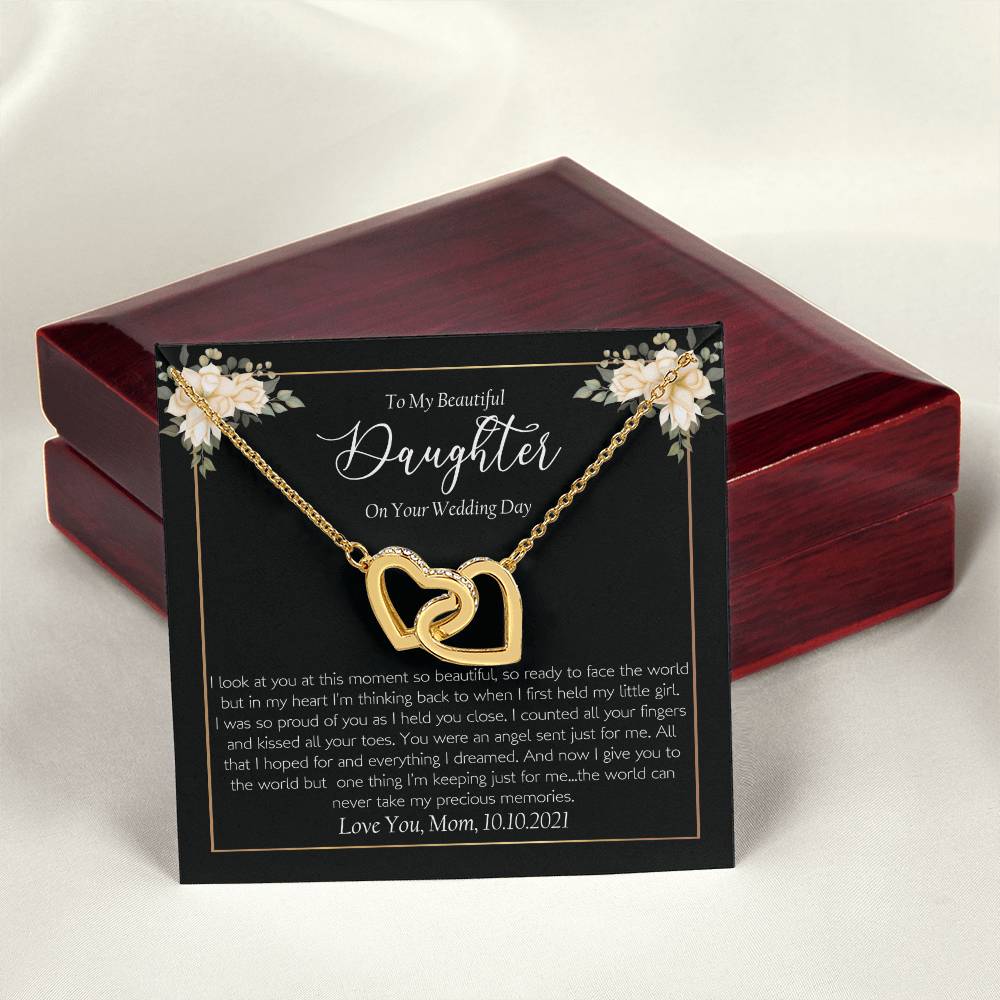 Daugther Wedding Interlocking Hearts Necklace