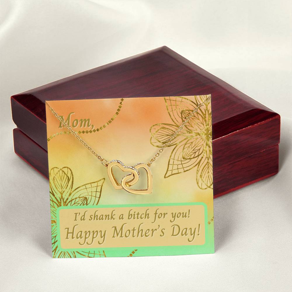 Funny Mother’S Day Gift - Two Hearts Necklace Interlocking Hearts Necklace