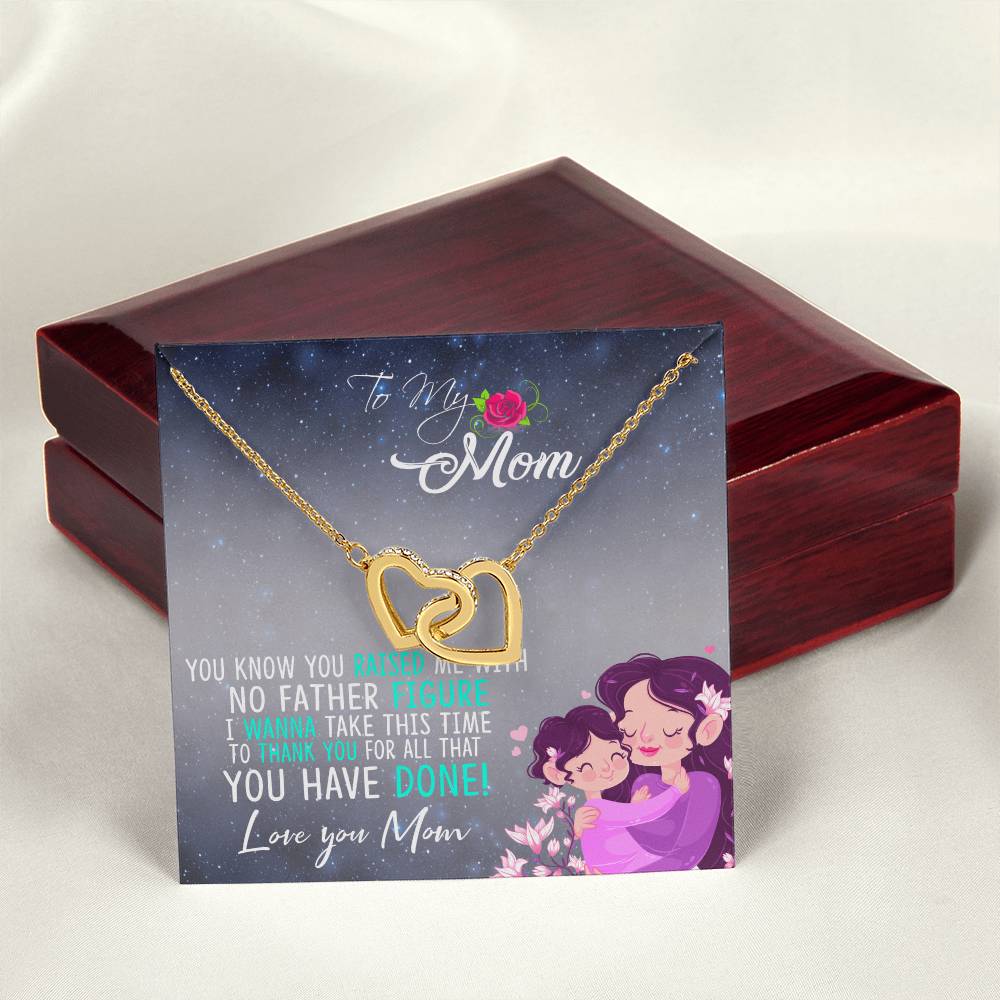 Single Mom Two Hearts Necklace Interlocking Hearts Necklace