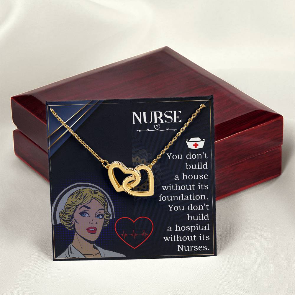 Interlocking Hearts Necklace Nurse Graduation Gift Nurse Gift Nurse Necklace Future Nurse Gift Gift For Nurse
