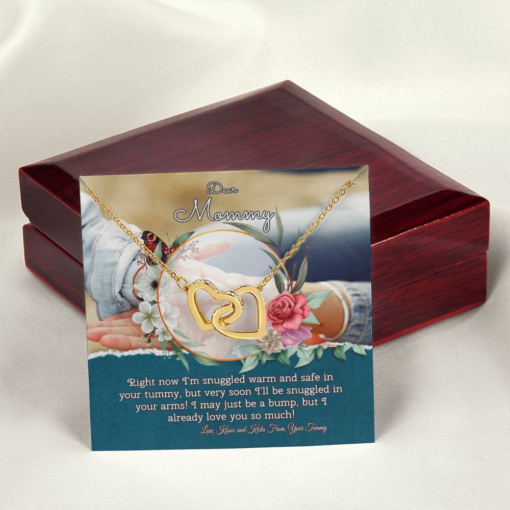 Mom To Be Gift Pregnancy Gift For Mom To Be Mommy Present From Unborn Baby Gift For Expecting Moms Interlocking Hearts Necklace