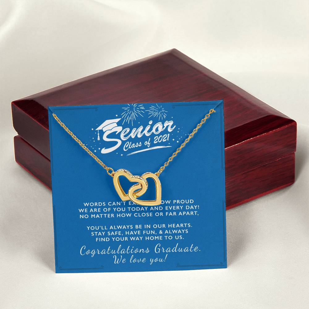 Forever Heart Senior Interlocking Hearts Necklace