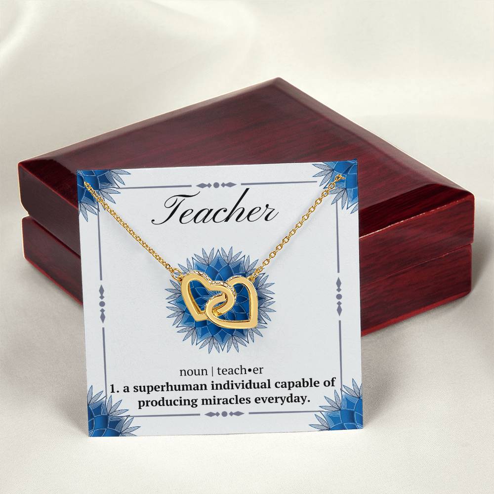 Best Gifts For Teacher Interlocking Hearts Necklace