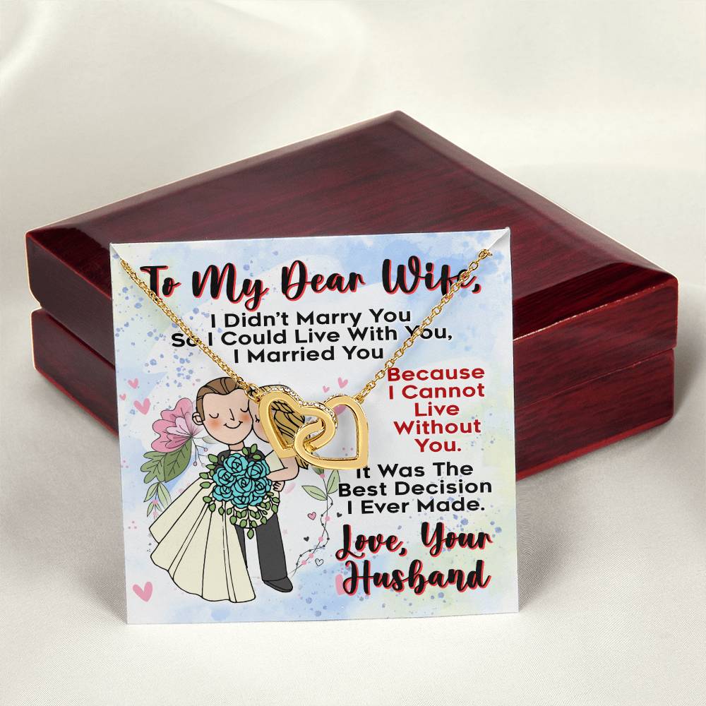 Gift For Wife - Interlocking Heart Necklace Interlocking Hearts Necklace