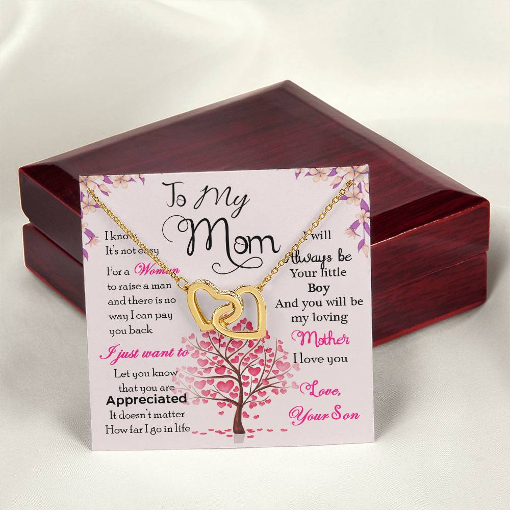 Mothers Day Gift From Daughter Son - Mother Necklace Gifts For Mom Mom Necklace Interlocking Hearts Interlocking Hearts Necklace