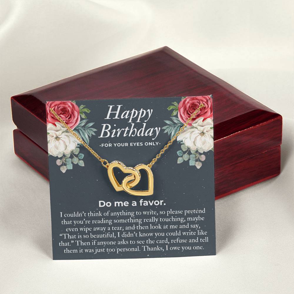 Perfect Birthday Gift For Her Unique Birthday Gift Birthday Necklace Gift Funny Birthday Gift For Her Grandma Mom Aunt Daughter Interlocking Hearts Necklace