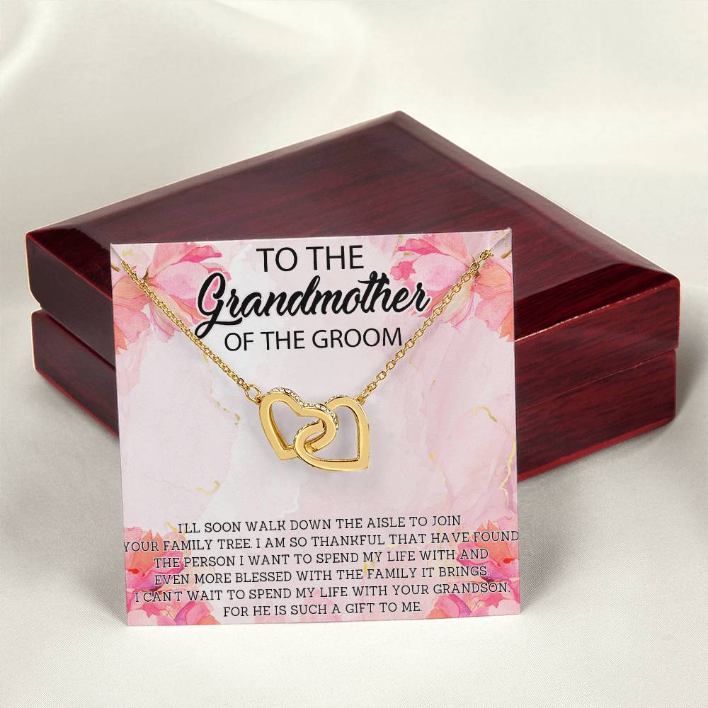 Grandmother Of The Groom Necklacegrandmother Wedding Giftgrandma Of The Groom Interlocking Hearts Necklacegrandma Wedding Gift From Groom