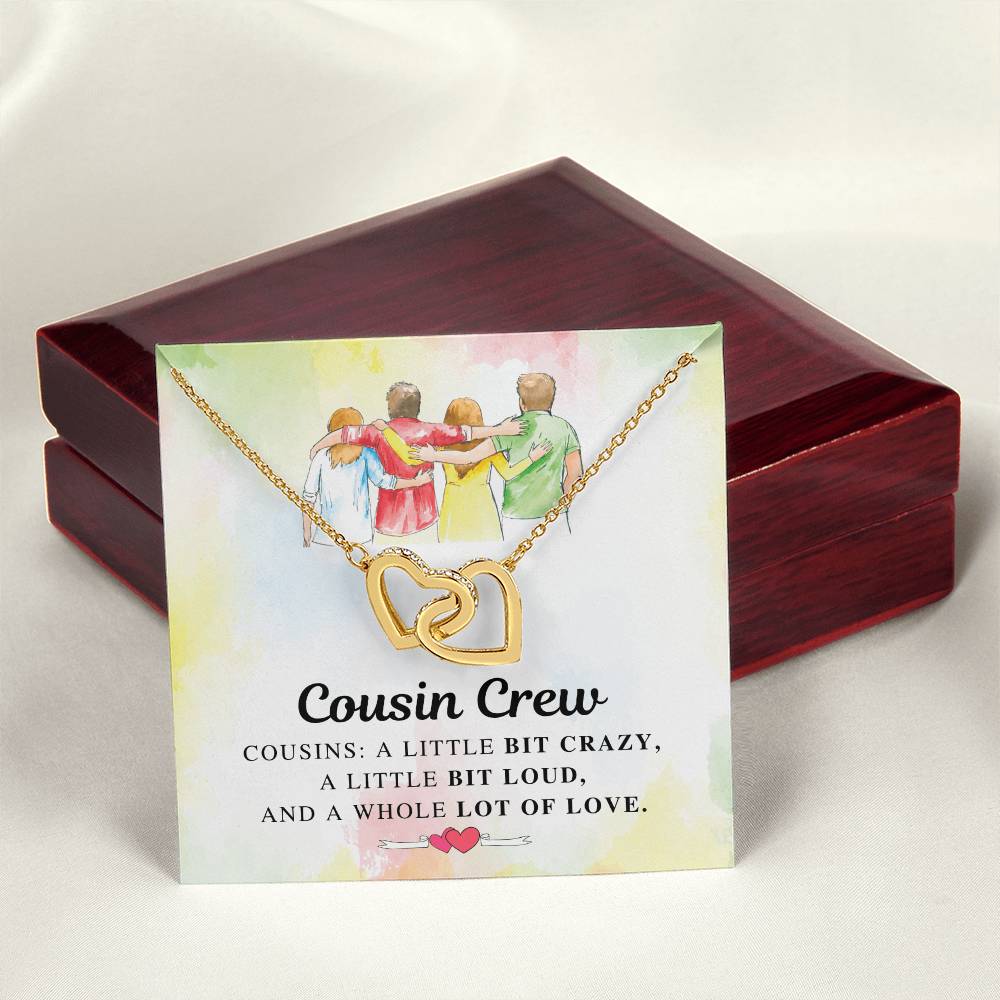 Cousin Crew Gift Interlocking Heart Necklace Gift To Cousins Best Friend Gifts Family Friend Gifts Interlocking Hearts Necklace