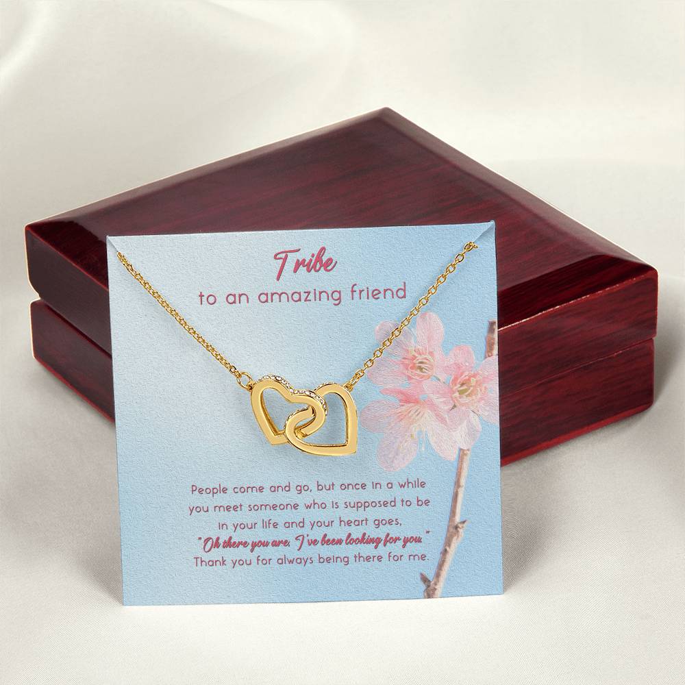 Best Friend Gift Best Friend Necklace Best Friend Distance Gifts Best Friend Birthday Gift - To My Best Friend Hearts Necklace Interlocking Hearts Necklace