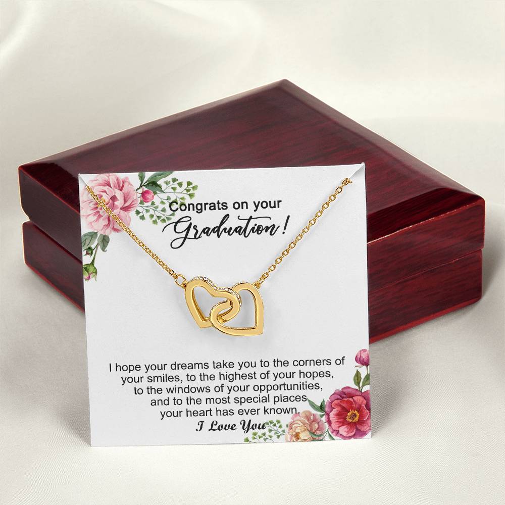 Graduation Gift For Girls Graduation Day - Necklace Interlocking Hearts Necklace