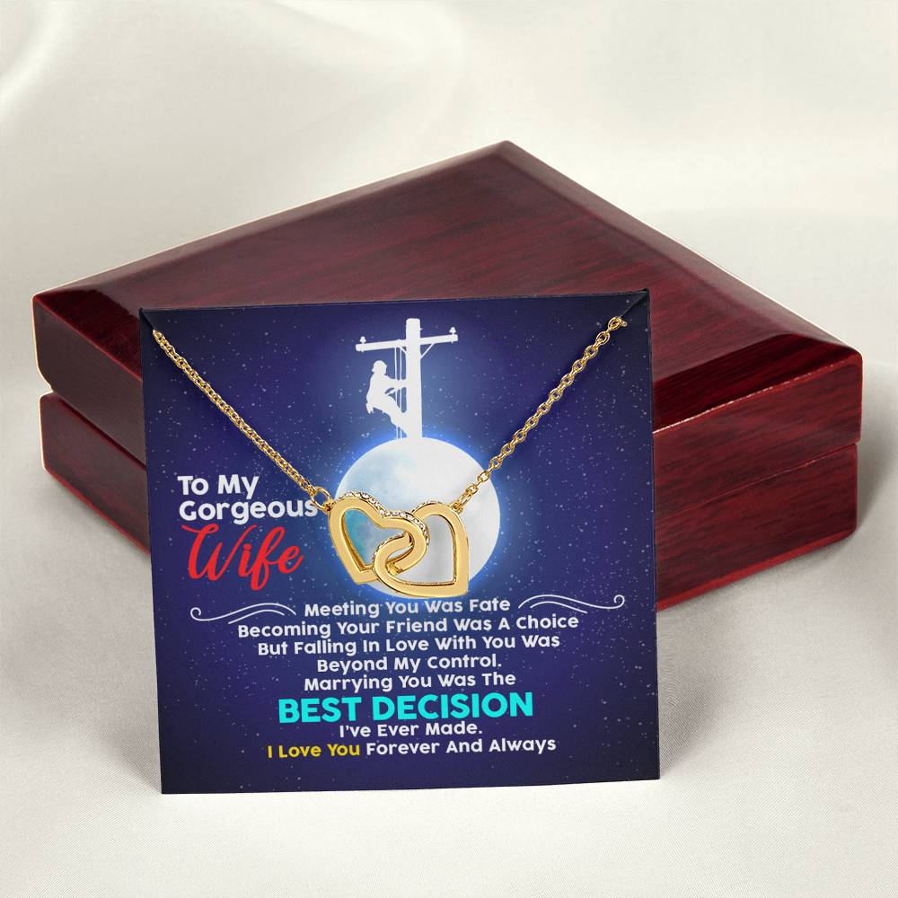 Lineman'S Wife - Interlocking Heart Necklace Interlocking Hearts Necklace