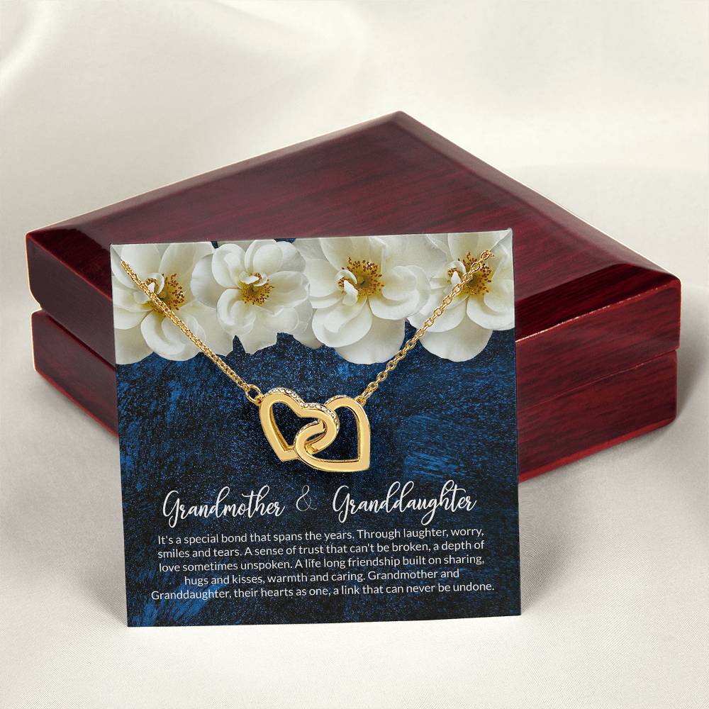 Grandma & Granddaughter Interlocking Heart Necklace Interlocking Hearts Necklace