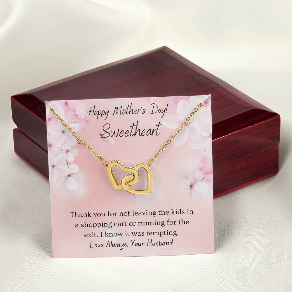 From Husband To Wife A Love Bond Interlocking Hearts Necklace