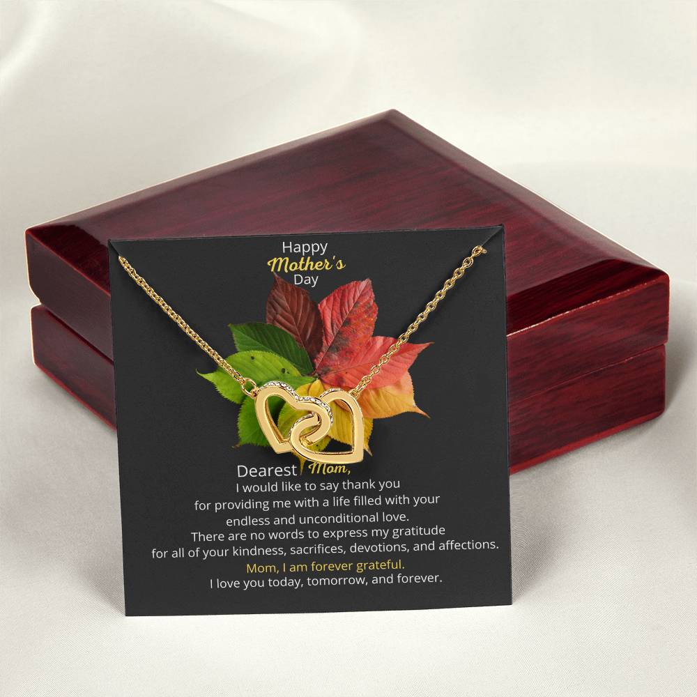 Gift For Mom Interlocking Hearts Mother'S Day Gift Birthday Gift For Mom Interlocking Hearts Necklace