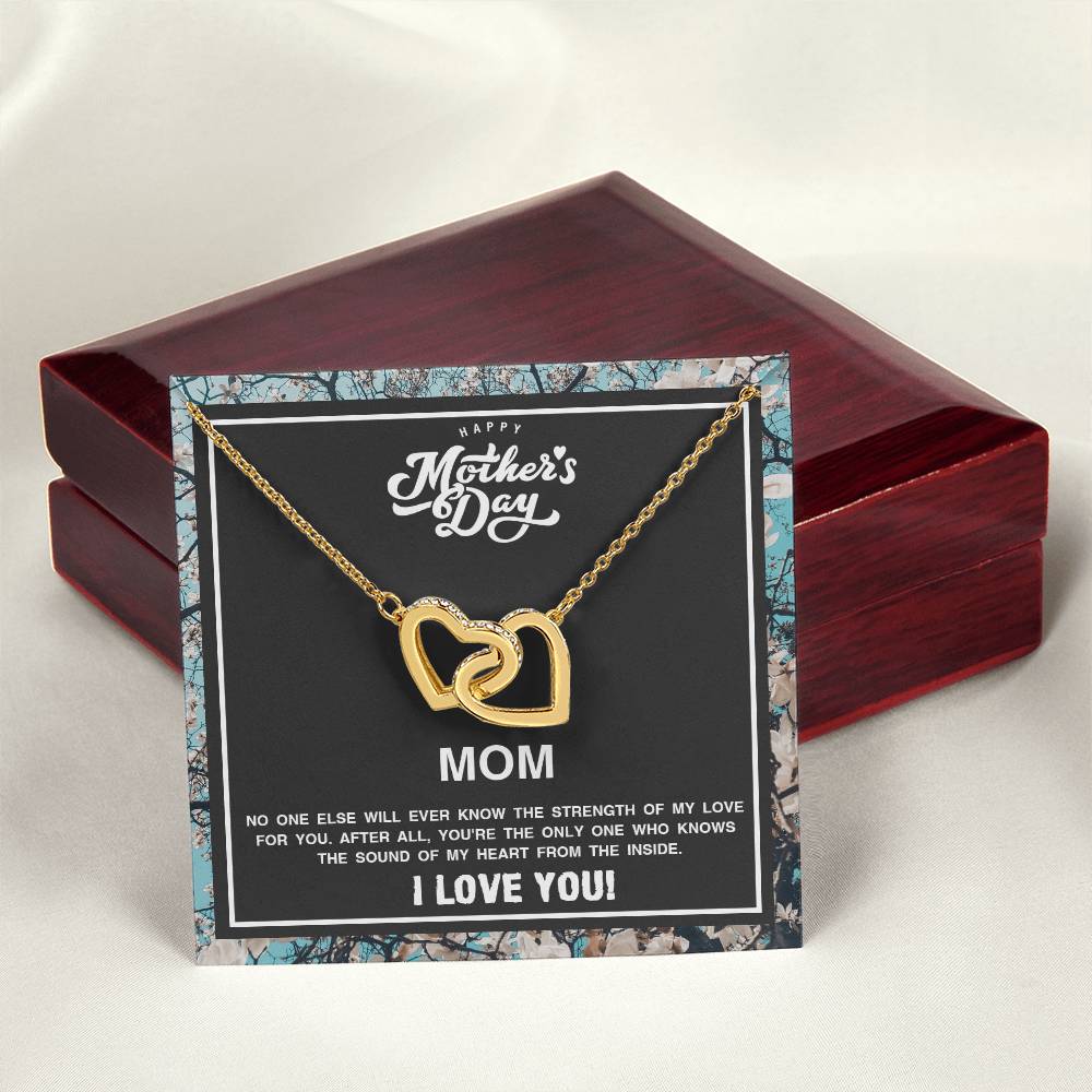 Happy Mother'S Day Gift For Mom Interlocking Hearts Necklace