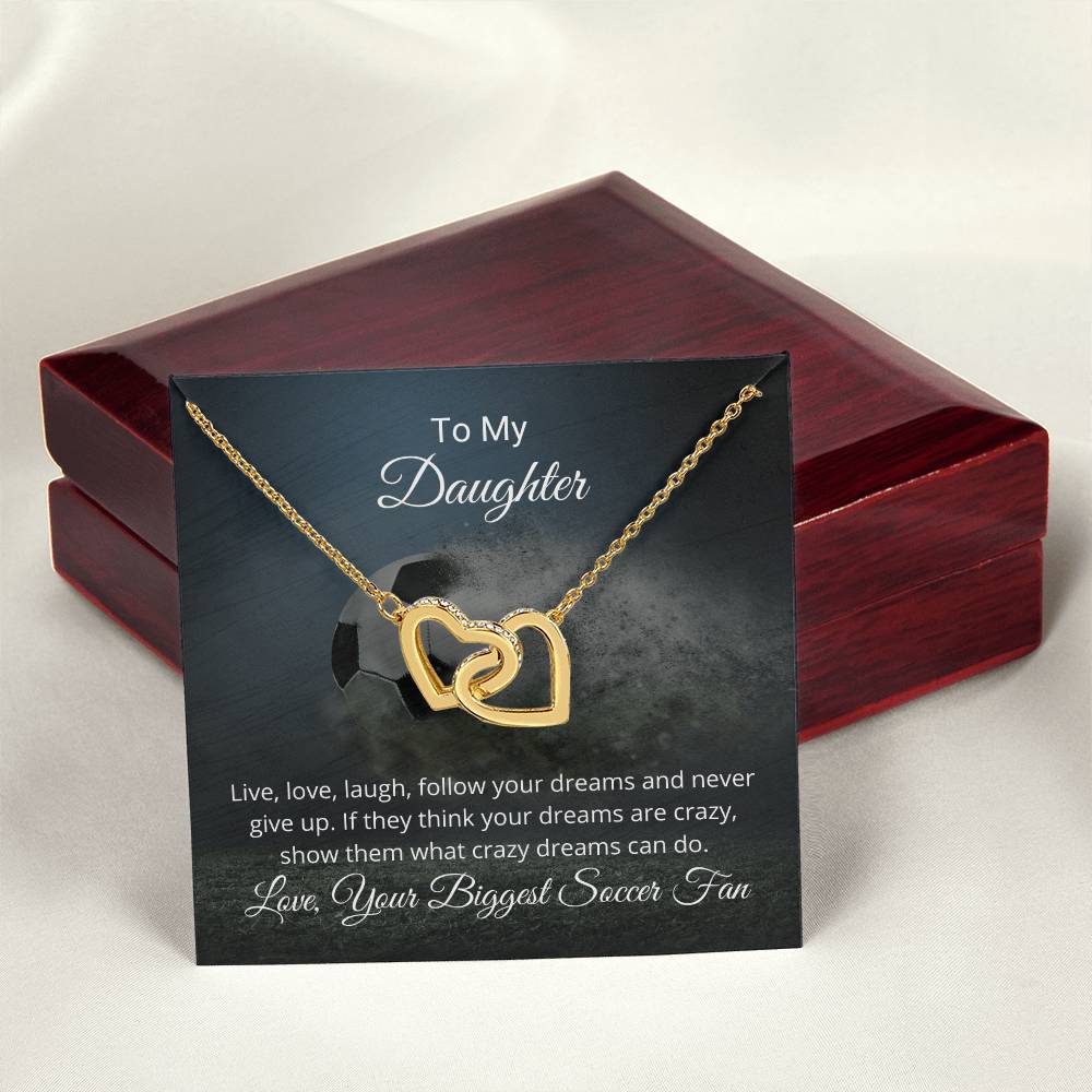 Live Love Laugh Necklace Interlocking Hearts Necklace
