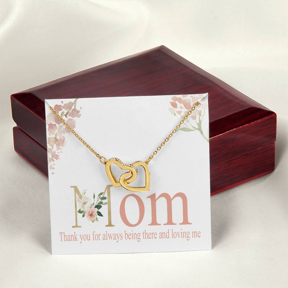 Mom Necklace Interlocking Hearts Necklace
