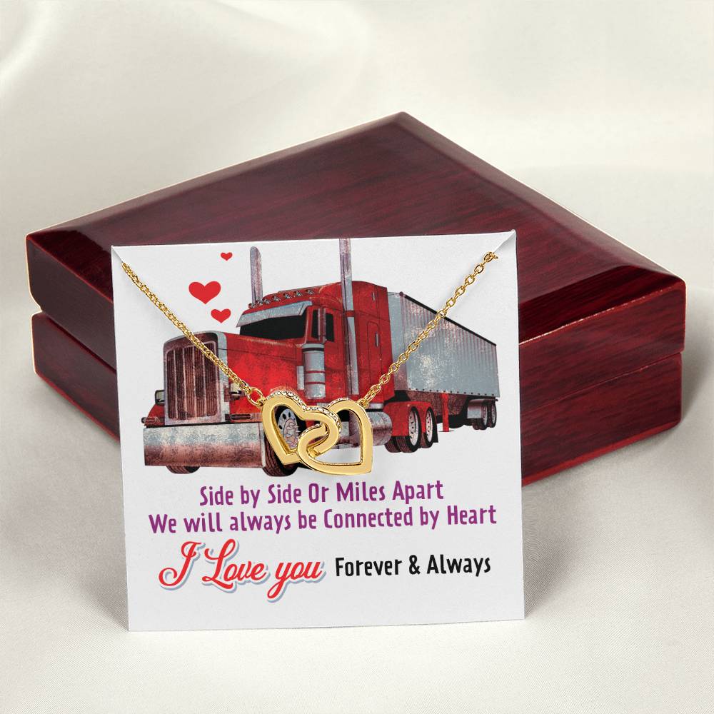 Trucker'S Wife-Interlocking Heart Necklace Interlocking Hearts Necklace