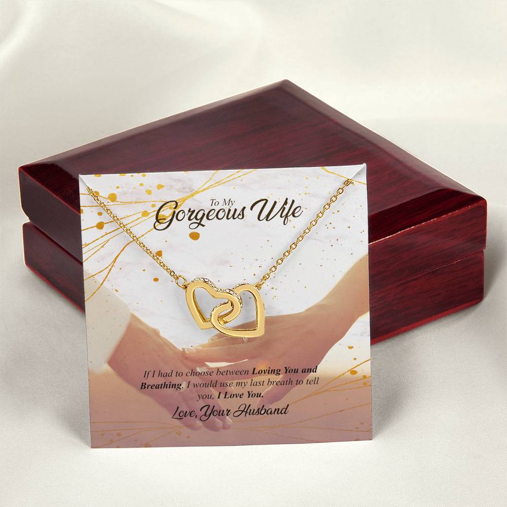My Georgeous Wife - Interlocking Hearts Necklace