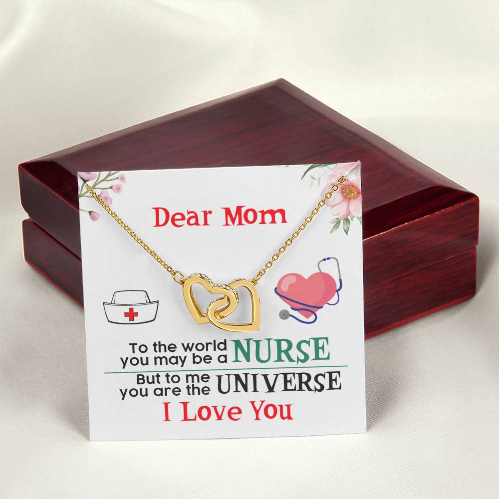 Gift For Mom - Interlocking Hearts Necklace