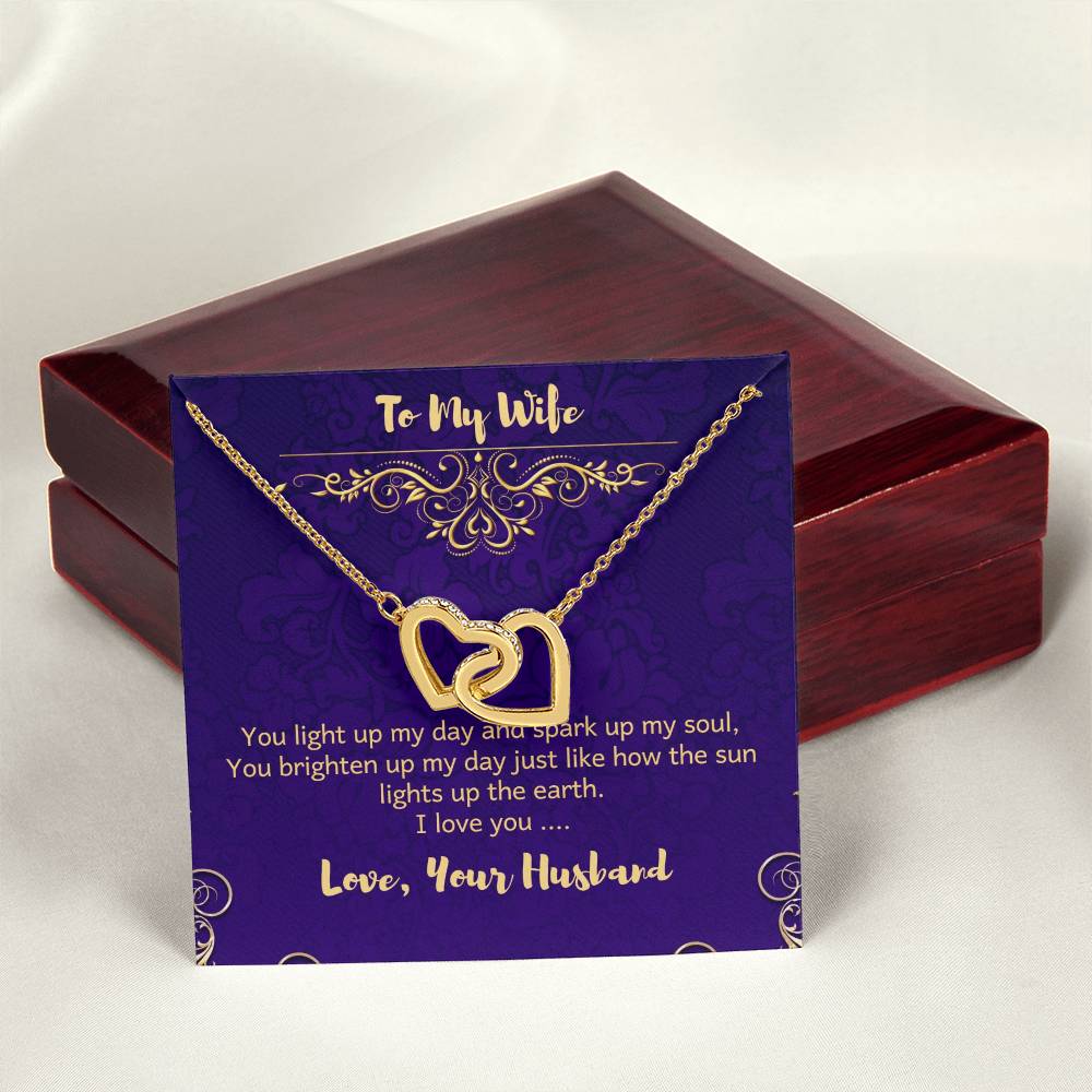 Sparkling Two Hearts Interlocked Necklace Interlocking Hearts Necklace
