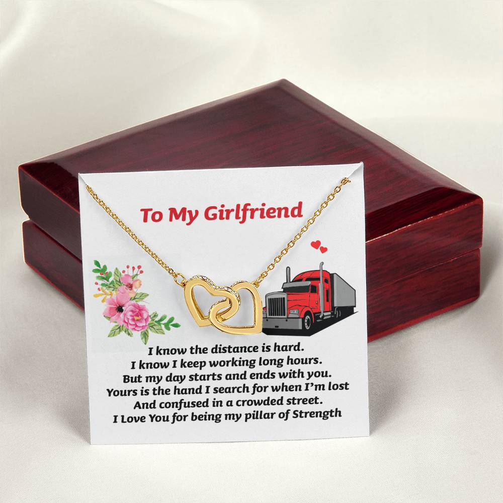 Gift For Girlfriend - Interlocking Heart Necklace Interlocking Hearts Necklace