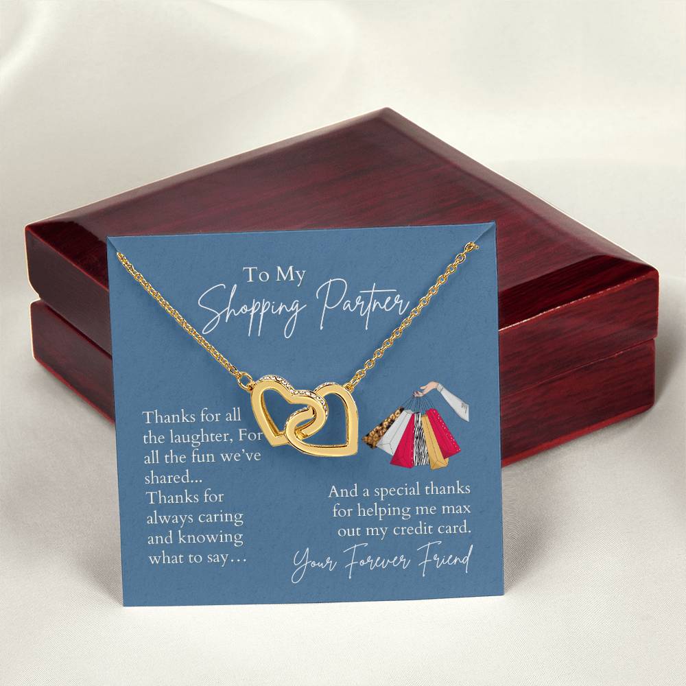 Shopping Partner Necklace Interlocking Hearts Necklace