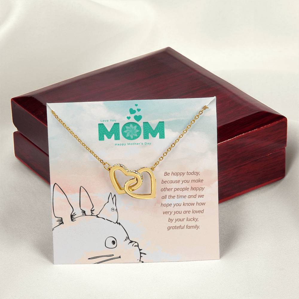 Special Edition Be Happy Today Mom Interlocked Hearts Necklace - Tm2V8 Interlocking Hearts Necklace