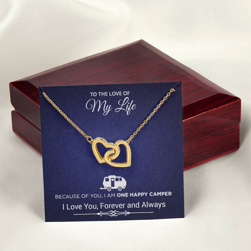 To The Love Of My Life Necklace Gift Present Soulmate Necklace Gift For My Wife Birthday Gift For My Girlfriend Thank You Love Interlocking Hearts Necklace