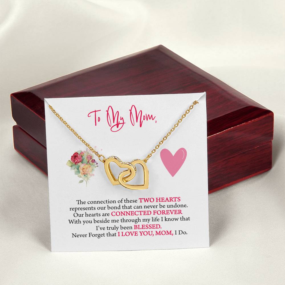 Gift For Mom - Interlocking Hearts Necklace