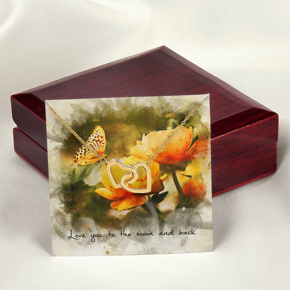Interlocking Hearts Necklace – Butterfly Message Card