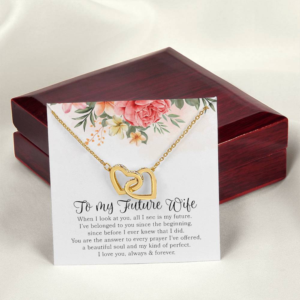 Interlocking Hearts - To Future Wife Interlocking Hearts Necklace