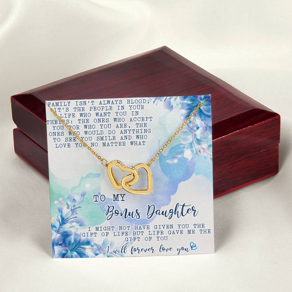 Stepdaughter Necklace Giftpersonalized Bonus Daughter Necklaceinterlocking Hearts Necklace For Stepdaughter Daughter In Law Necklace Gift