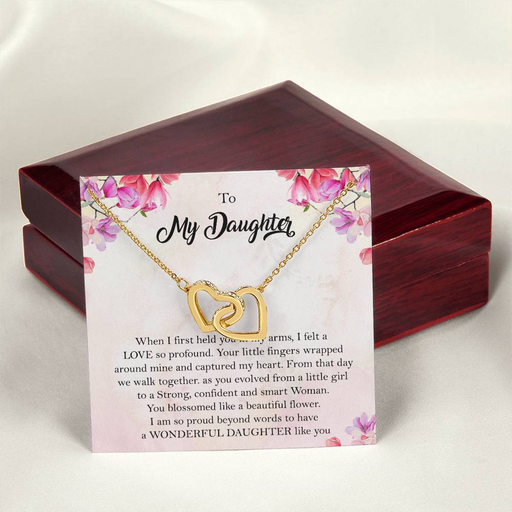 Interlocking Heart To Daughter Interlocking Hearts Necklace