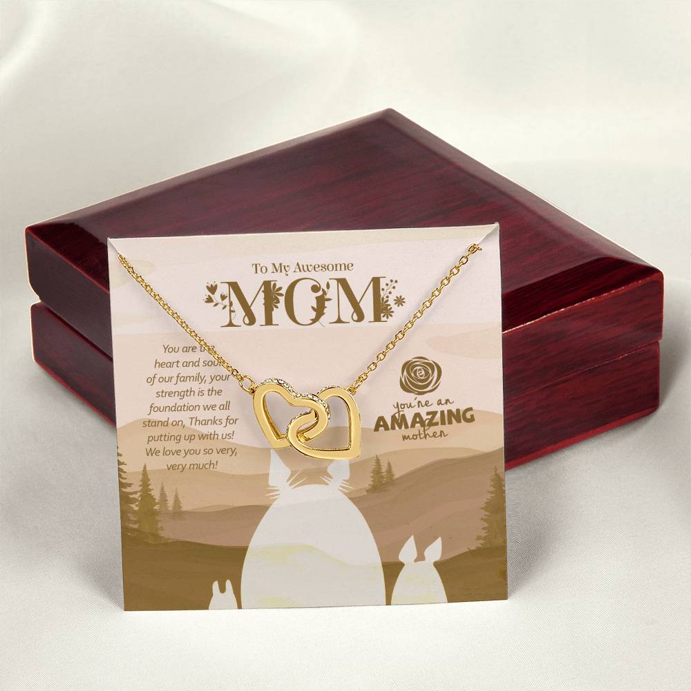 Special Edition. You Are The Heart & Soul Of Our Family Mom Interlocked Hearts Necklace Tm2V10 Interlocking Hearts Necklace