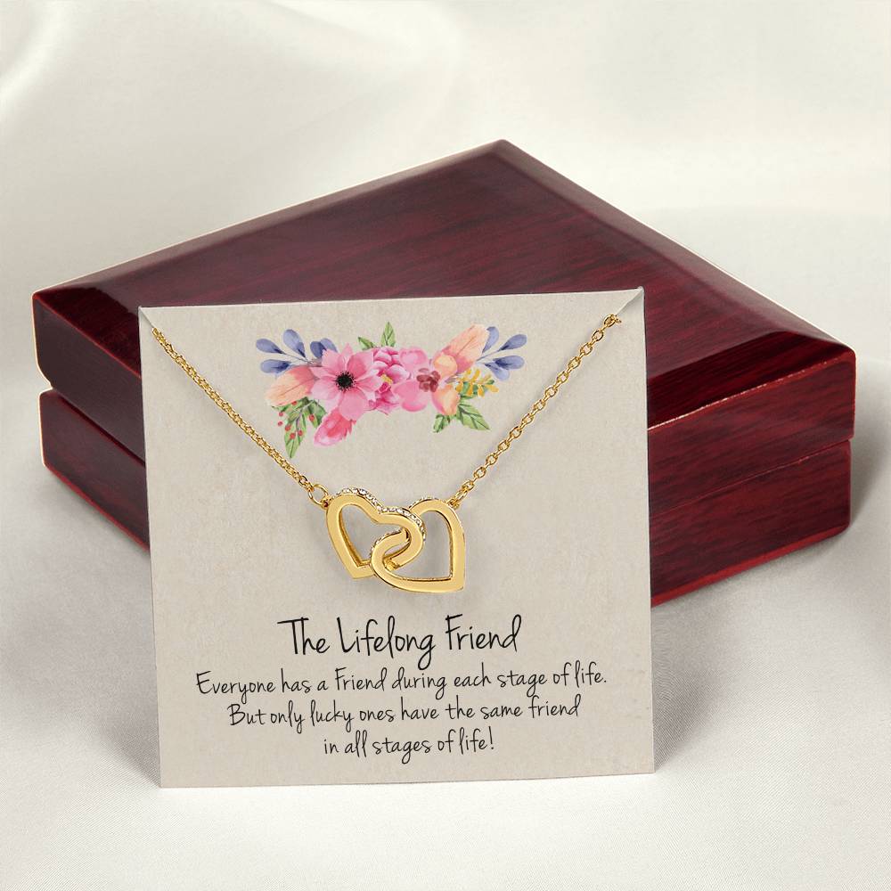 The Lifelong Friend Interlocking Heart Necklace Best Friend Gift Bff Gift Interlocking Hearts Necklace